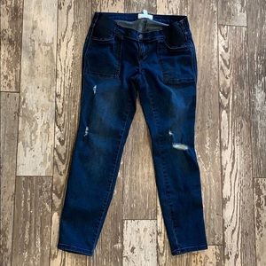 Maternity distressed jeans